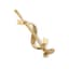‘GOLF’ 18K YELLOW GOLD AND DIAMOND BROOCH