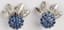 VINTAGE 18K WHITE GOLD, DIAMOND, SAPPHIRE EAR CLIPS