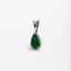 18K YELLOW GOLD PEAR EMERALD AND DIAMOND PENDANT