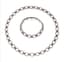 SET OF 18K WHITE GOLD, DIAMOND, RUBY NECKLACE AND BRACELET