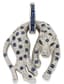 ‘PANTHER’ 18K WHITE GOLD, DIAMOND AND SAPPHIRE PENDANT