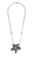 ‘FLOWER’ 18K WHITE GOLD, DIAMOND AND ROSE SAPPHIRE NECKLACE