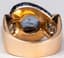 TANK RING 18K ROSE GOLD, DIAMOND, SAPPHIRE