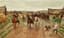 SERGEY VOROSHILOV (1865 - AFTER 1911)
Russian wedding. A wedding procession in
troikas passing through the village.