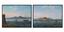 ITALIAN SCHOOL, 20th CENTURY
A pair of views of the bay of Naples with the eruption of Vesuvius