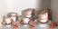 RAYNAUD FRANCE ‘CRISTOBAL RED CORAL’ LIMOGES PORCELAIN TABLE SERVICE, 141 pieces