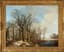 HENDRIKUS VAN DE SANDE BAKHUYZEN (1795-1860)
A winter landscape with hunters on a path along a stream