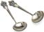 TWO SILVER AND POLYCHROME CLOISONNÉ ENAMEL SPOONS
Russia, St Petersburg