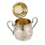 RUSSIAN PARCEL-GILT SILVER SUGAR BOWL WITH A LID, circa 1908-1917