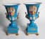 PAIR OF EMPIRE STYLE BLUE PORCELAIN VASES ADORNED WITH SCENES AND MEDALLIONS
Probably the Manufacture of Jean Pouyat (1835-1912), Limoges