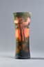 DAUM NANCY ART NOUVEAU  CAMEO VASE WITH SUNSET LANDSCAPE