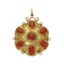 PENDENTIF VINTAGE EN OR JAUNE 18K CORAIL ET PERLES