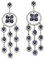 PAIRE DE BOUCLES D’OREILLES PENDANTES EN OR GRIS 18K ET SAPHIRS