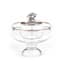 GLASS AND SILVER CAVIAR SET, ROBBE & BERKING
Glass caviar service with silver lid.