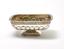 SILVER-GILT CANDY BOWL, SQUARE-SHAPED AND DECORATED WITH FLORAL ORNAMENT.
Unidentified master «DSH», Russia, Moscow, 1832
(during the reign of Nicholas I)