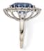 18K WHITE GOLD, DIAMOND AND CEYLON SAPPHIRE* RING