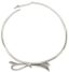 COLLIER RIGIDE NŒUD EN OR GRIS 18K ET DIAMANTS