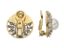 BOUCLES D’OREILLES À CLIP EN OR JAUNE ET GRIS 18K DIAMANTS ET PERLES