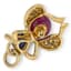 ‘BEE’ 18K YELLOW GOLD, SAPPHIRE, RUBY AND DIAMOND PENDANT