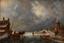 Charles Henri Joseph Leickert (1816 - 1907)
Ice view with figures and a sledge