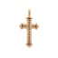 18K YELLOW GOLD, DIAMOND AND RUBY CROSS