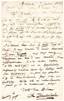 Charles BAUDELAIRE. 1821-1867. Writer and poet. Letter from Baudelaire on the progress of his work on Poems in prose.
