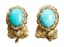 BUCCELLATI 18K YELLOW GOLD AND TURQUOISE EARRINGS