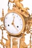 IMPORTANT FRENCH LOUIS XVI STYLE GILT BRONZE AND MARBLE MANTEL CLOCK, 19TH CENTURY