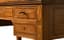 WRITING DESK WITH FIVE MARQUETRY  DRAWERS AND CURVED BACK ARMCHAIR