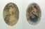 MAURICE MILLIERE (1871-1946)
Two oval engravings in colours representing elegant women with flower bouquets