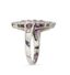 BAGUE MARQUISE EN OR GRIS 18K DIAMANTS ET RUBIS