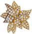 ‘FLEUR’ BROCHE EN OR JAUNE 18K ET DIAMANTS