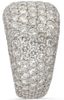 BAGUE BOMBÉE EN OR GRIS 18K ET DIAMANTS