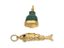 ENSEMBLE DE DEUX PENDENTIFS VINTAGE EN OR 18K