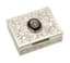 SILVER AND SILVER GILT BOX WITH ENGRAVED FLOWER DECORATION AND MEDALLION IN MICRO-MOSAIC REPRESENTING ST. PETER’S BASILICA OF THE VATICAN CITY