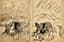 VLADIMIR BEKHTEEV (VLADIMIR VON BECHTEJEFF) (1878-1971)
Double sided drawing: The Carriage and Horses