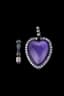 HEART-SHAPED AMETHYST AND DIAMOND PENDANT, 19TH CENTURY