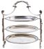 [SANS RESERVE]
ROYAL SHEFFIELD PRÉSENTOIR À PLATS À TROIS ÉTAGES EN MÉTAL ARGENTÉ