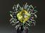 TSAVORITE RING
Silver ring set with a cushion light green stone surrounded by tsavorites