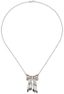 COLLIER EN OR GRIS 18K, DIAMANTS, RUBIS ET ONYX