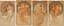 ALPHONSE MUCHA (1860-1939)
Lot of four lithographs- series 'Les Arts': Poetry, Dance, Painting, and Music