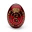 RED GLASS EASTER EGG WITH DOUBLE-HEADED EAGLE AND MONOGRAM