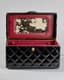 CHANEL VINTAGE BLACK PATENT QUILTED VANITY BOX BAG
