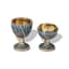 RUSSIAN SILVER-GILT AND ENAMEL EGG CUP