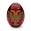 RED GLASS EASTER EGG WITH DOUBLE-HEADED EAGLE AND MONOGRAM