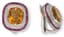 18K WHITE GOLD, DIAMOND, RUBY AND CITRINE CLIP EARRINGS