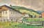ALEXANDRE BENOIS (1870-1960)
Summer in Dobbiaco, South Tyrol, view on houses and mountains, 1938
