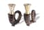PAIR OF CHAPMAN CANDLESTICKS IN THE SHAPE OF ARIES' HORNS
Chapman Manufacturing Company, Inc, USA
