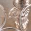 SILVER CONDIMENT HOLDER WITH EIGHT CRYSTAL BOTTLES