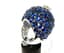 ‘DOME’ SAPPHIRE AND DIAMOND 18K GOLD RING